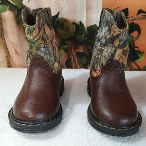 Kids Garanimals Toddler Sz 6 Brown & Camouflage Cowboy Boots